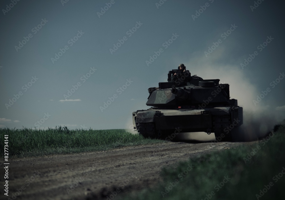 Fototapeta premium tank in the desert