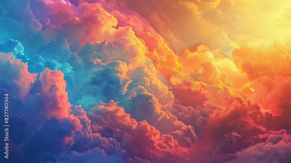 Bright color clouds