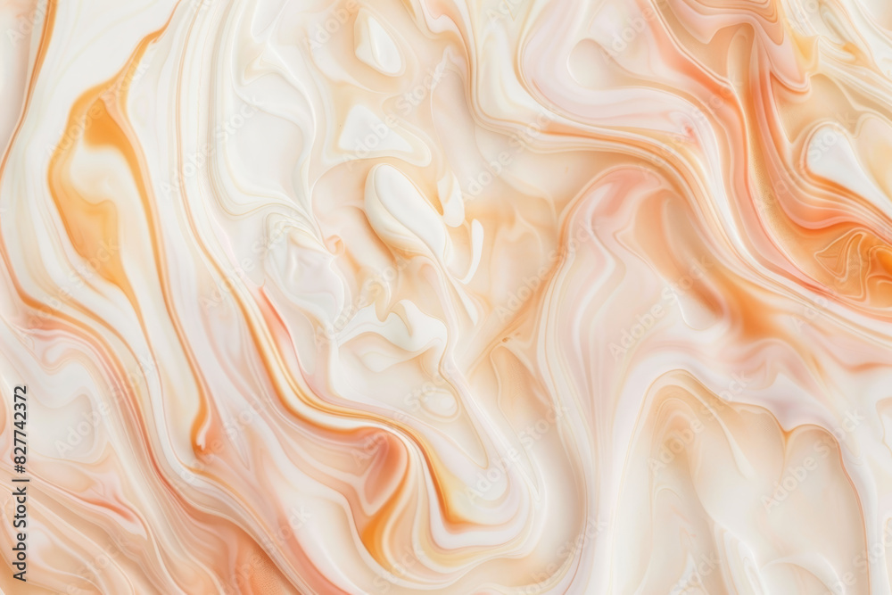 Abstract Liquid Marble Texture with Soft Pastel Colors in Fluid Art Style