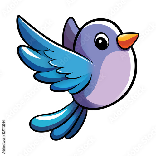 blue bird vector with transparent background