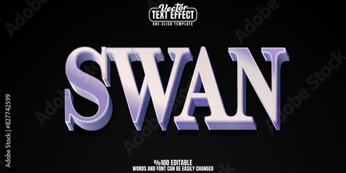 Elegant editable text effect, customizable sophisticated and graceful 3d font style