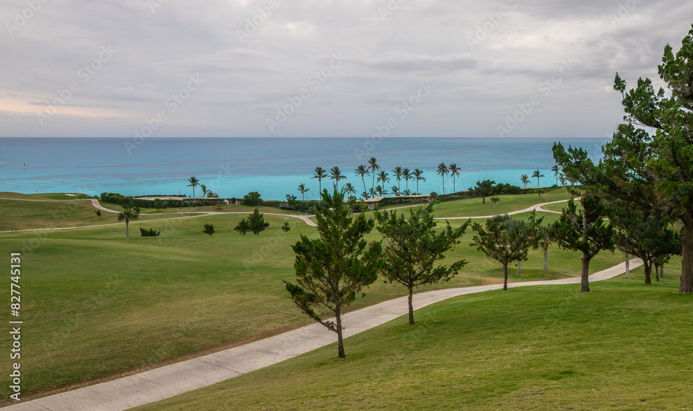 Exposure of a Golf Course in Bermuda, with amazing views over the Atlantic Ocean Exposure of a Golf Course in Bermuda, with amazing views over the Atlantic Ocean