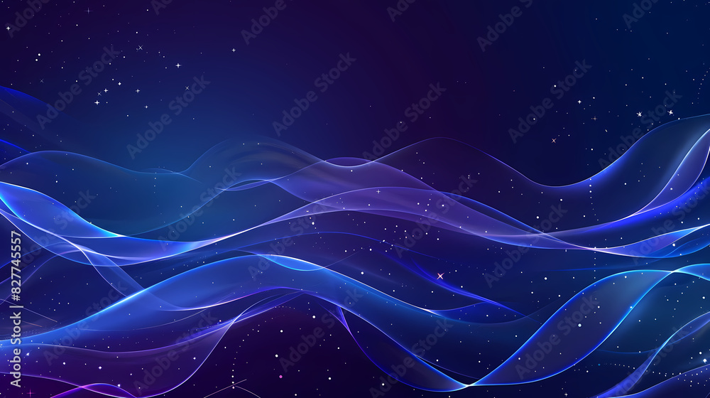 Abstract glowing dots and waves Abstract glowing dots and waves