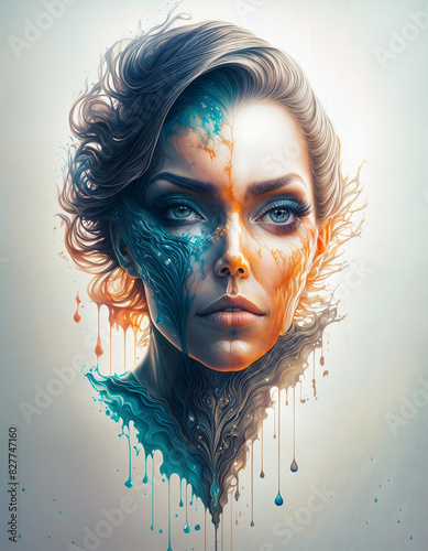 portrait of a person with a mask