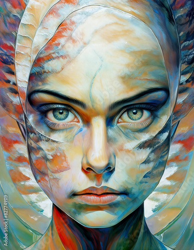 portrait of a person with painted face