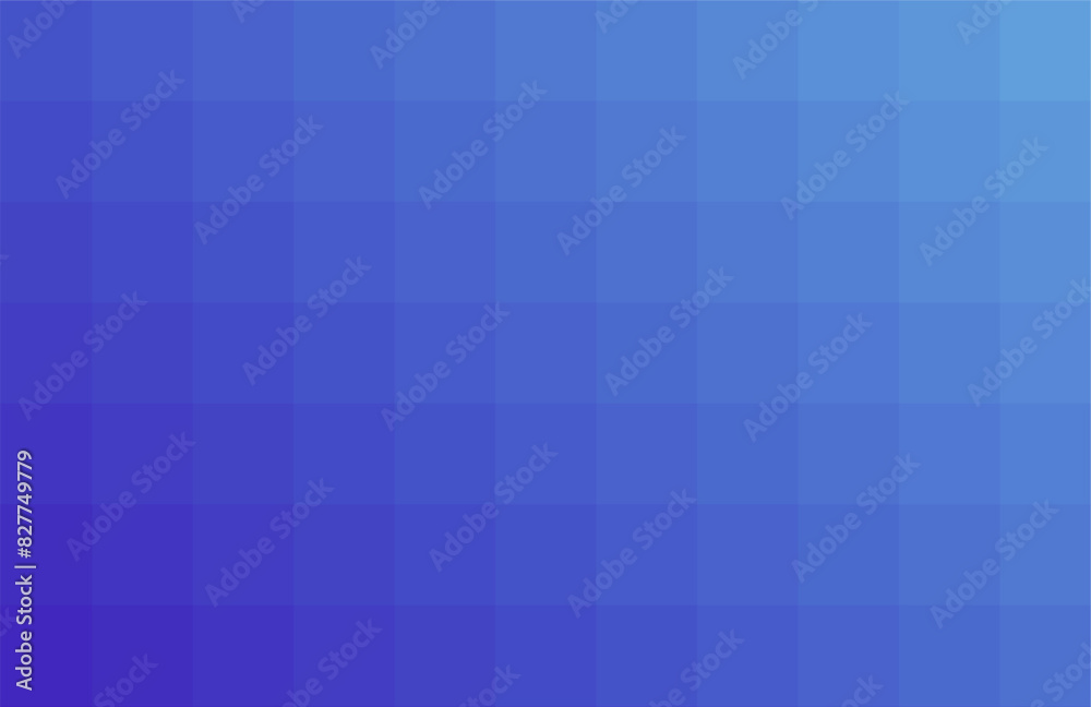 Obraz premium Gradient blue background. Geometric texture of light-dark blue squares. The substrate for branding, calendar, postcard, screensaver, poster, cover. A place for your design or text. Vector illustration