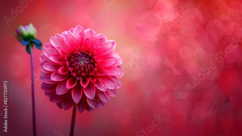  A tight shot of a pink bloom against a softly blurred background  featuring a hazy bokeh of light behind it A solitary flower occupies the foreground