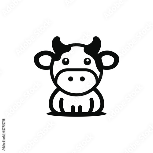 cow cartoon isolated on white
