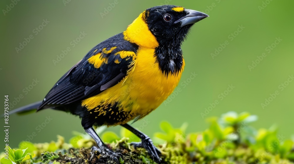 A blurred image of another bird in the foreground A blurred image of another bird in the foreground