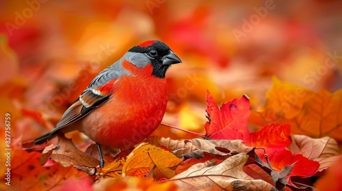 red, orange, and yellow, with green foliage in the foreground