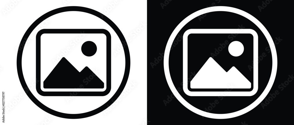 gallery icon, image icon, picture symbol. Photo gallery icon, Image symbol, Picture signs. photo signs. vector illustration. Isolated on white and black background. gallery icon, image icon, picture symbol. Photo gallery icon, Image symbol, Picture signs. photo signs. vector illustration. Isolated on white and black background.