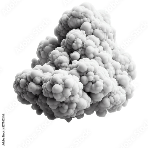 ai-generated item, rare, odd, high, cloud a fluffy, cloud like shape with irregular edges, isolated on a white background, close u photo