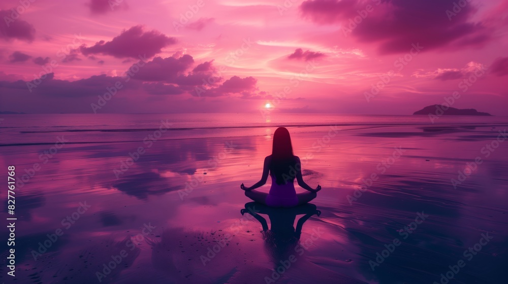 Beach Meditation: Seeking Harmony at Twilight by the Sea