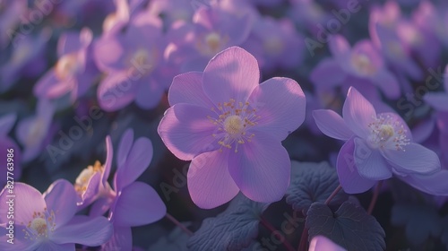 purple flowers bloom  abundant and beautiful