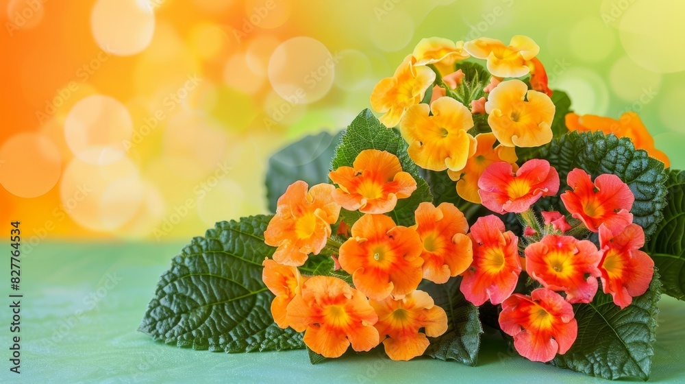 A tight shot of an array of flowers against a verdant backdrop A basket of soft, diffused light hovers in the background The foreground subtly blurs with an A tight shot of an array of flowers against a verdant backdrop A basket of soft, diffused light hovers in the background The foreground subtly blurs with an