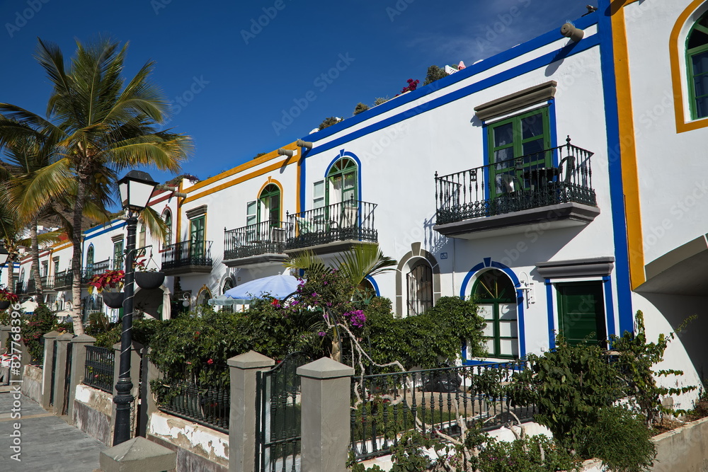 Obraz premium Architecture in Puerto de Mogan on Gran Canaria,Canary Islands,Spain,Europe 