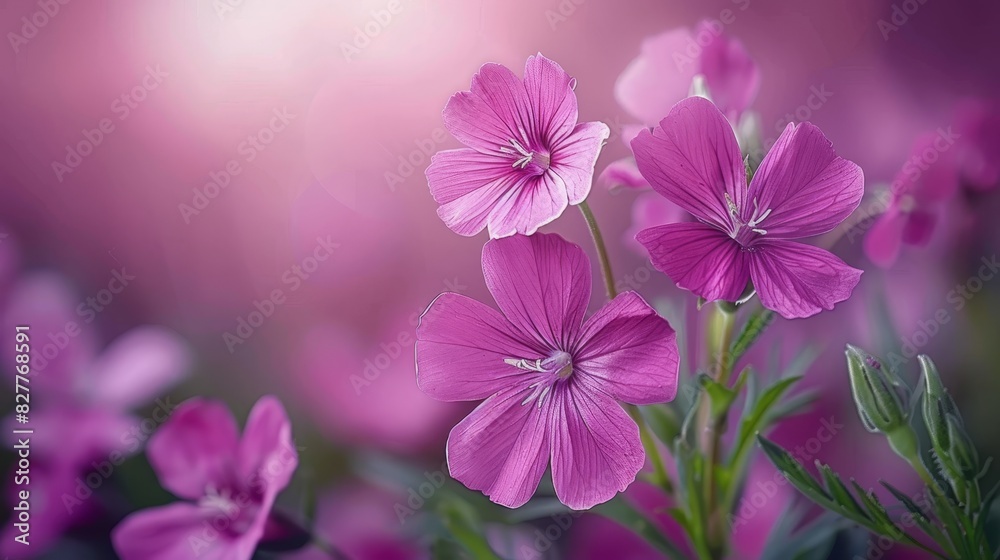pink flowers at the forefront, closely focused; blurred pink blooms behind, just one prominent in the front pink flowers at the forefront, closely focused; blurred pink blooms behind, just one prominent in the front