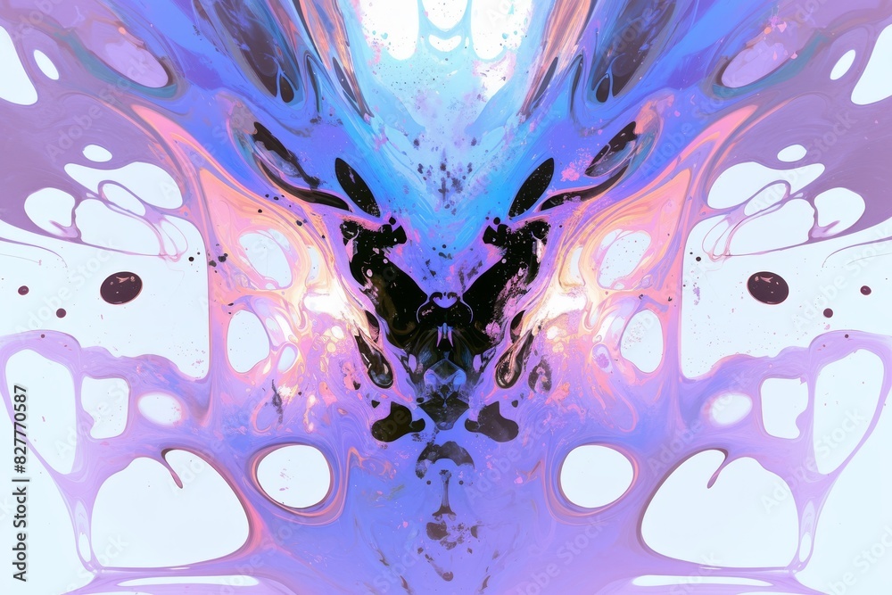 Fototapeta premium Water droplets in a whirlwind of color