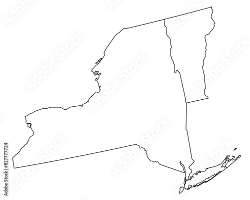 Map of the U.S. state of New York, Vermont