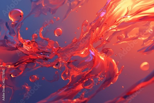 Water droplets in a whirlwind of color