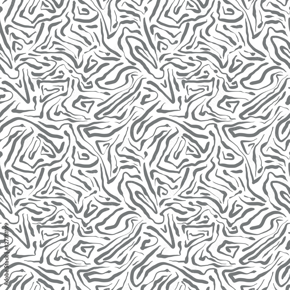 Seamless abstract textured pattern. Simple background grey and white texture. Digital brush strokes background. Lines. Designed for textile fabrics, wrapping paper, background, wallpaper, cover.