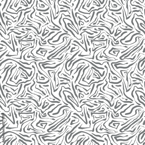 Seamless abstract textured pattern. Simple background grey and white texture. Digital brush strokes background. Lines. Designed for textile fabrics, wrapping paper, background, wallpaper, cover. © Noosya