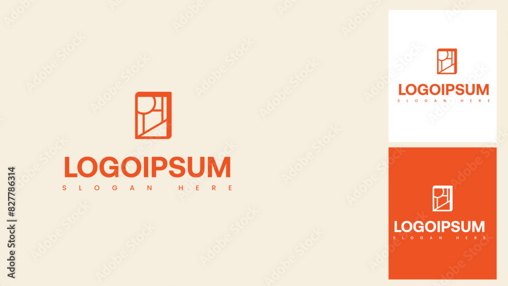 Fototapeta premium Modern Abstract Shapes Company Logo