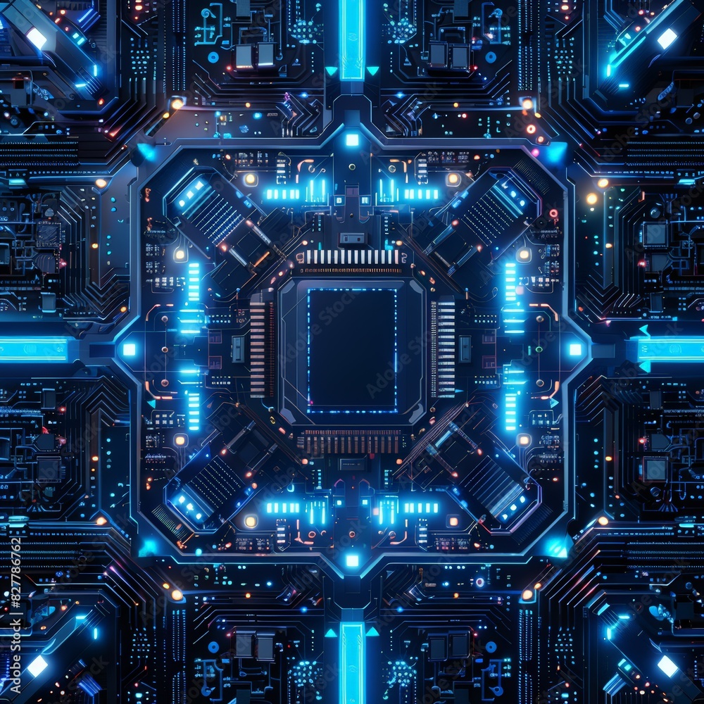 Fototapeta premium Futuristic Circuit Board. Generative AI.
