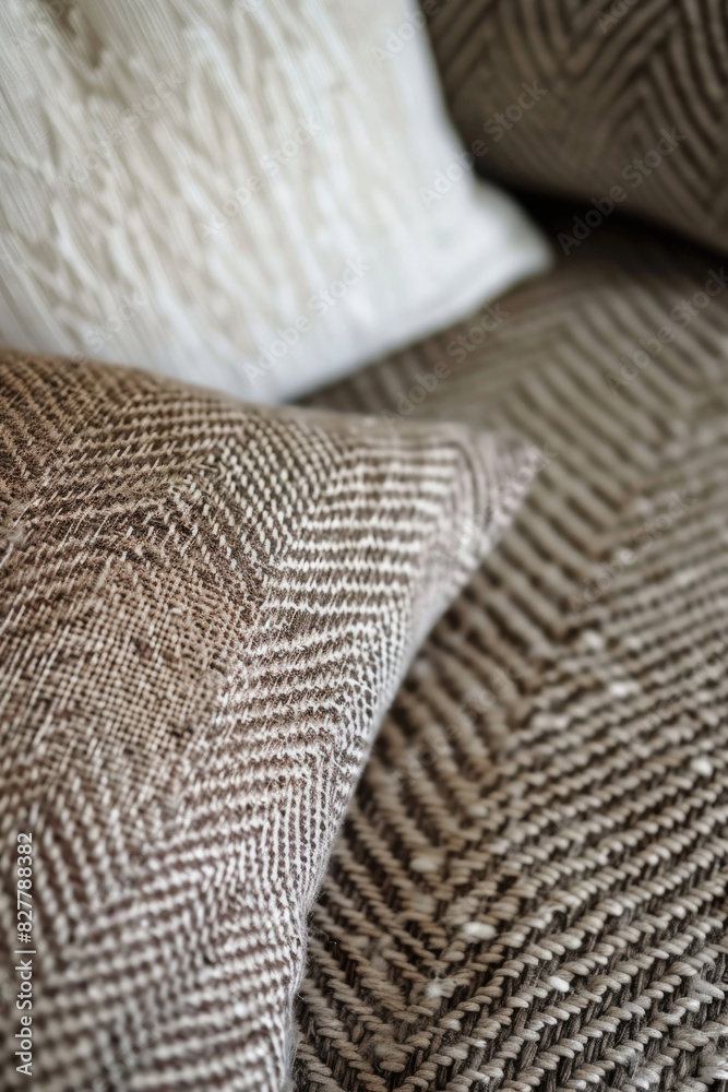 Close-up of brown woolen fabric texture background Close-up of brown woolen fabric texture background