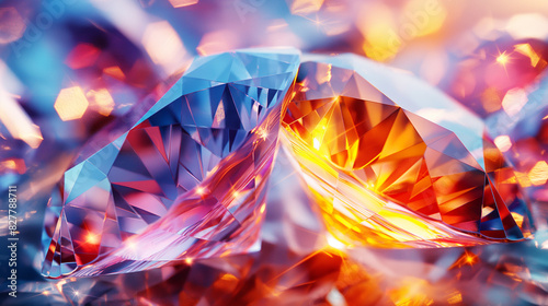 Abstract background of sparkling diamond crystals in multicolored shades © Svetlana Zibrova