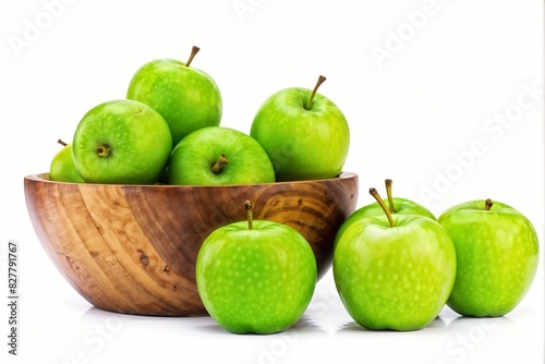 Eine Holzschüssel mit Äpfeln
