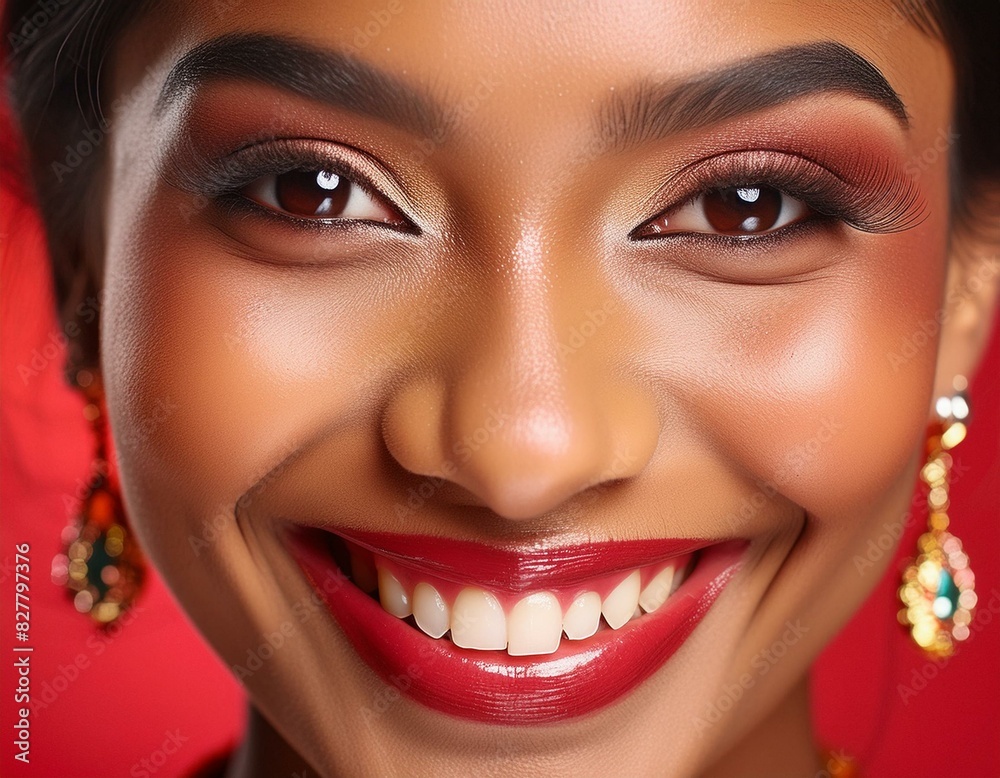 A smile on the face, eyes sparkling with happiness, and a genuine expression of joy. A smile on the face, eyes sparkling with happiness, and a genuine expression of joy.