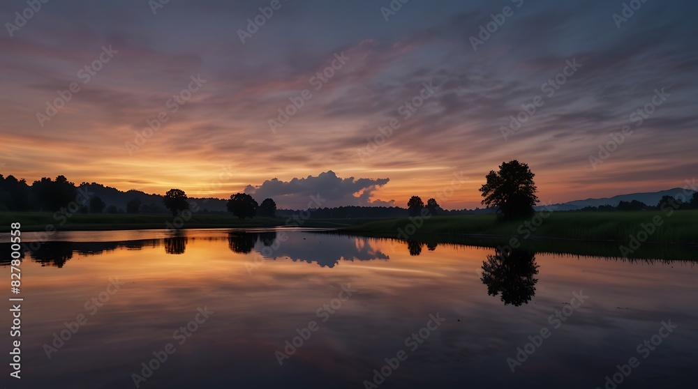 Obraz premium small island in the middle of a lake