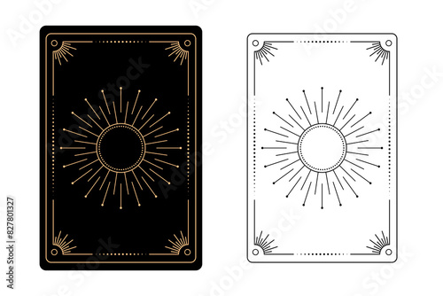 Tarot card sun. The major arcana of a deck of  tarot cards.