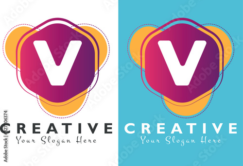 Letter V logo design. A Professional Letter logo for a company branding.