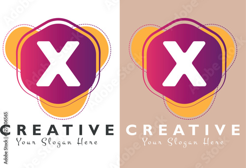 Letter X logo design. A Professional Letter logo for a company branding.