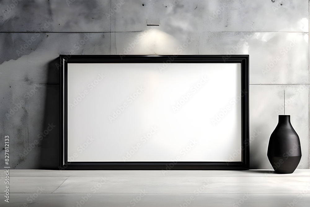 Fototapeta premium empty frame on wall