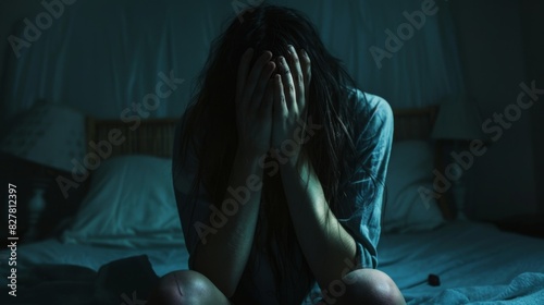 The Depressed Woman in Bed photo