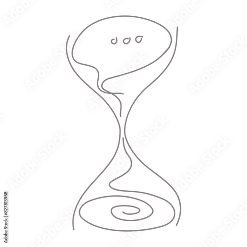 talk time - speech bubble in the hourglass .