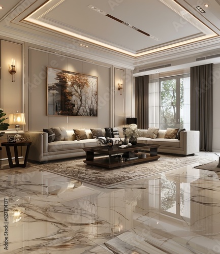 Luxurious Living Room Interior Design © duyina1990