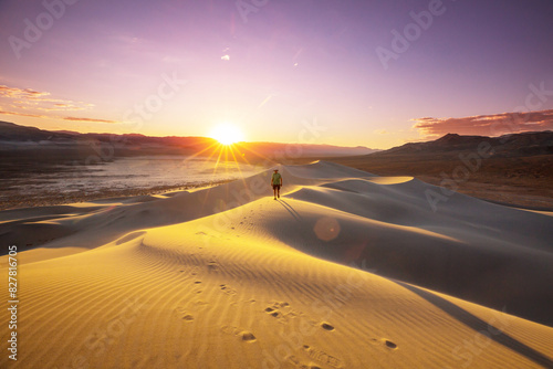 Hike in desert