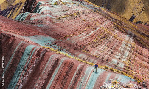 Hiker in Pallay Poncho photo