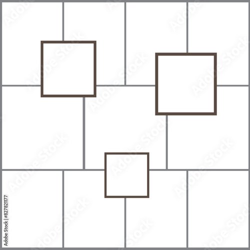 14 photo collage template. vector illustration, new collections