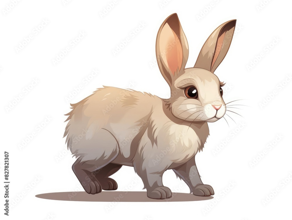 Rabbit illustration isolated on white background