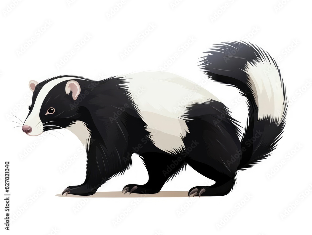 Skunk illustration isolated on white background Skunk illustration isolated on white background