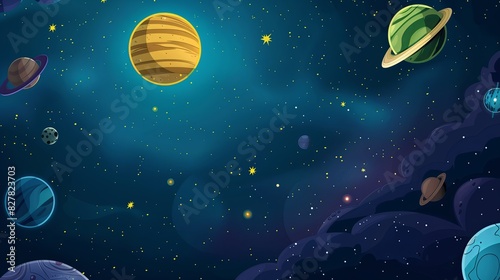 The universe and starry sky for kids background