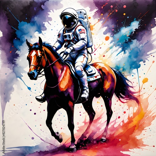 astronaut with horse