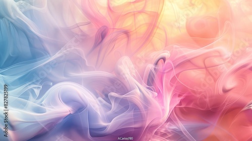 Dreamy Pastel Background with Blurred Edges