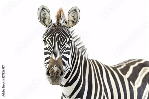 a zebra looking at the camera photo