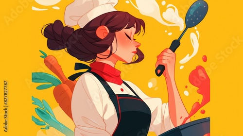 Fototapeta Naklejka Na Ścianę i Meble -  Elevate your culinary skills by channeling your inner cook icon